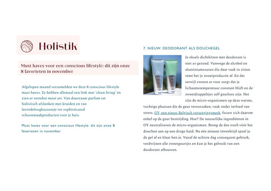 Holistik - Must haves voor een conscious lifestyle